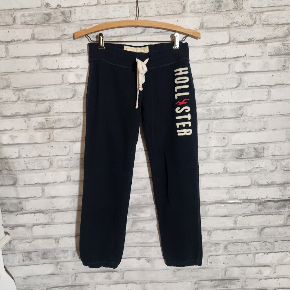 Hollister Logo Dark Blue Low Rise Joggers
